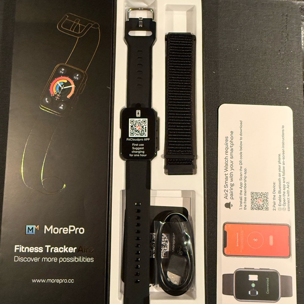 Black Fitness Tracker Watch